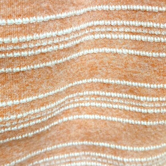 ⭐️5/$25 SALE Adrienne Vittadini Smock Topped, Drawstring Blouse, Melon/White XL - Picture 4 of 9